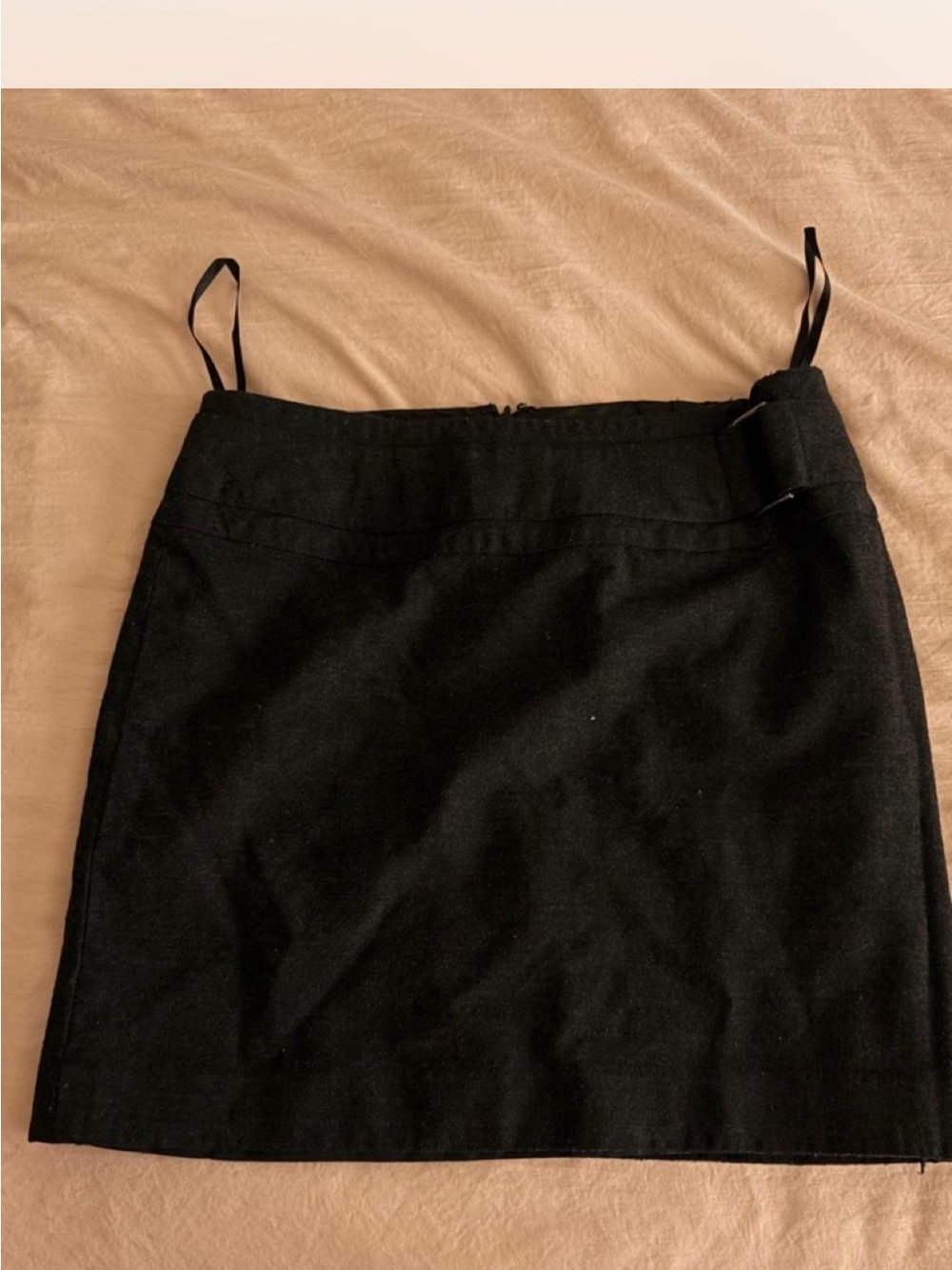 Vintage Ralph Lauren Black Wool Blend Mini Skirt Size 6